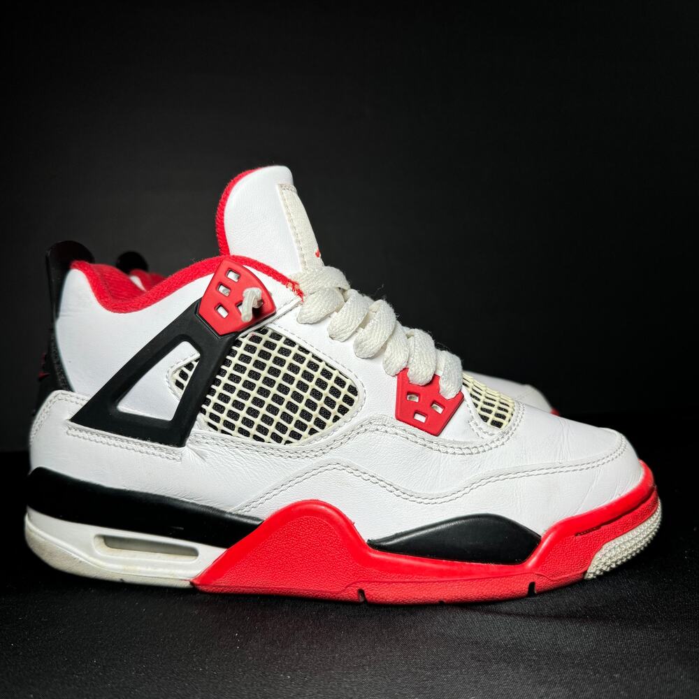 Size 4.5 - Nike Air Jordan 4 Retro OG GS Fire Red 2020 Men's Shoes